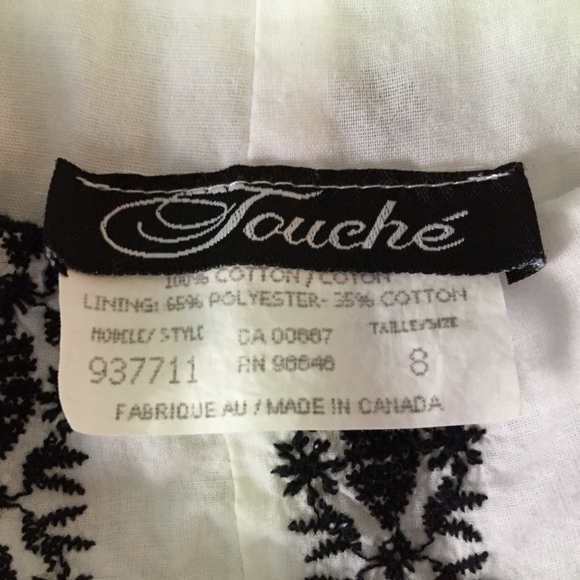 Flirty and Fun black and white size 8 Touche skirt - Picture 5 of 11